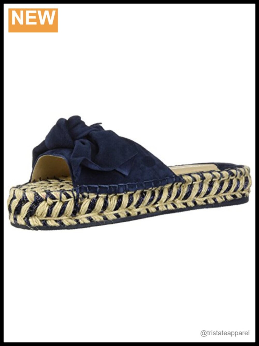 Suede Slide Sandal with Bow, Flexible Sole, Breathable Leather Lining